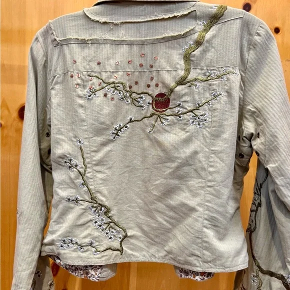 Sandy Starkman Vintage Embroidered Jacket Art Embellished Small - Picture 7 of 15